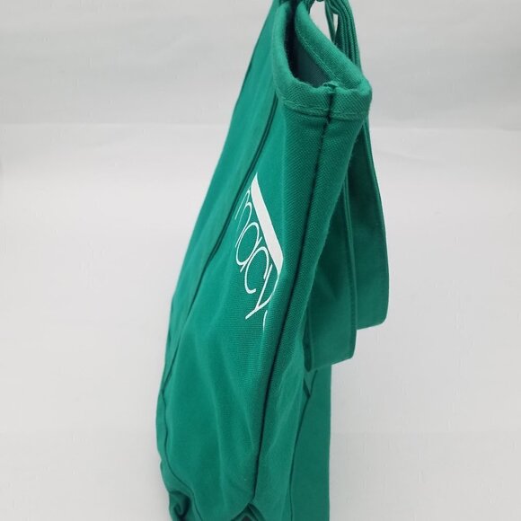 Vintage Macys Teal Green Shopping Bag Tote Shopper - Picture 6 of 8